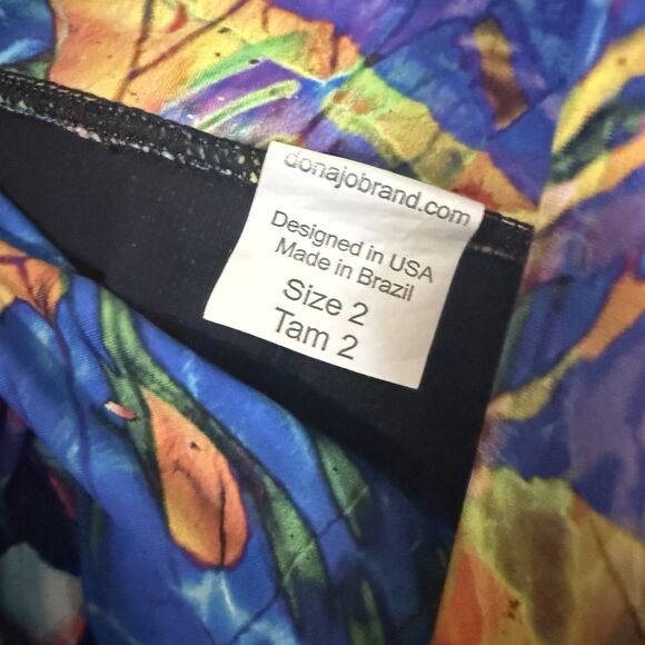 Dona Jo Size M Jojo Skirt 2 Skort Fly Blue Paint Splatter Shorts Pockets Tennis - Picture 11 of 13